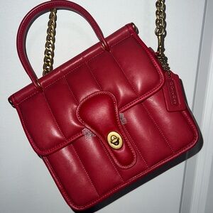 Coach Red Quilted Crossbody Bag